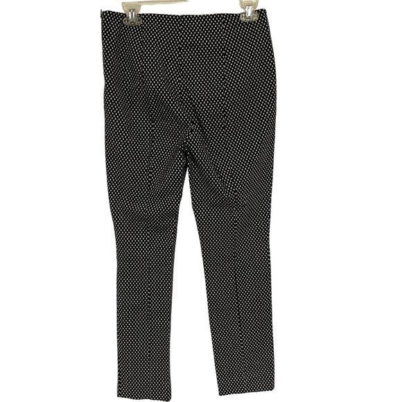 Anthropologie The Essential Slim Trouser Pants Black and White Size 4 NWOT - Picture 3 of 10